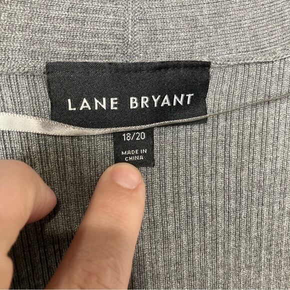 Lane Bryant gray ribbed cardigan sweater size 18/20 - Picture 2 of 5